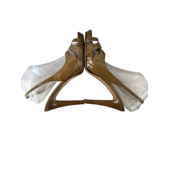 KATE SPADE‎ Made Italy Patent Leather Peep Toe Slingback Heels Shoes US 10B - Picture 4 of 10